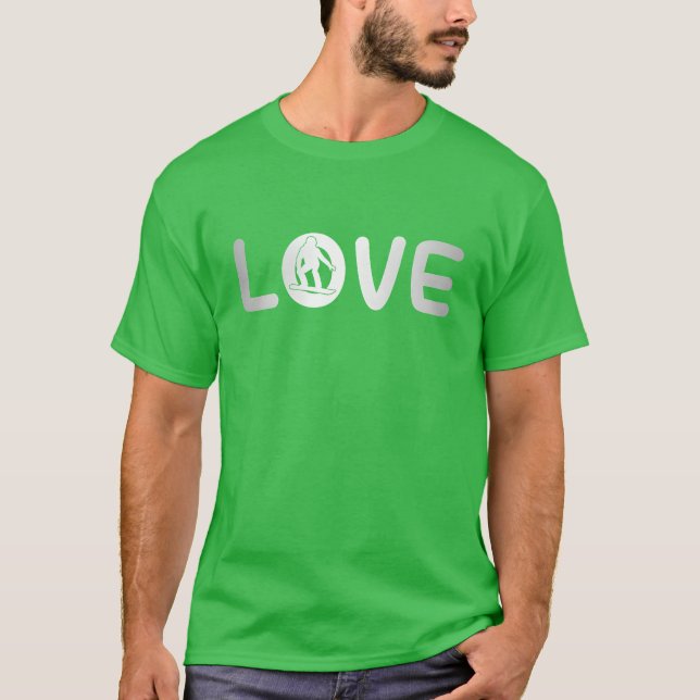 snowboarding love funny T-Shirt (Front)