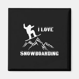 Snowboarding Love Snowboard  Magnet