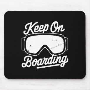 Snowboarding Lover Humour Design Funny Snowboarder Mouse Pad