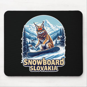 Snowboarding Lynx In Slovakia Adventure  Mouse Pad