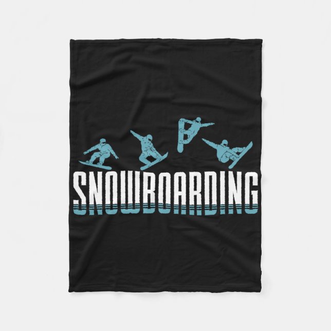 Snowboarding Men  Fleece Blanket (Front)