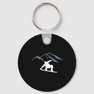 Snowboarding Mountains 1  Key Ring