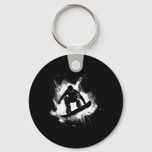 Snowboarding Nose Grab Trick  Key Ring
