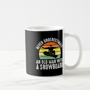 Snowboarding Old Man Retired Snowboarder Hob  Coffee Mug