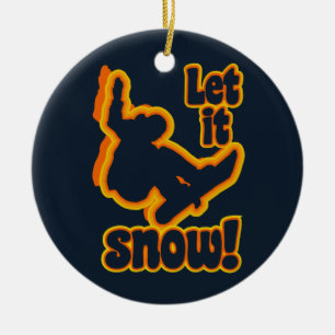 Snowboarding ornament