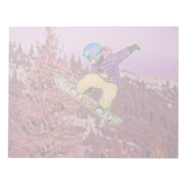Snowboarding painting notepad (Front)
