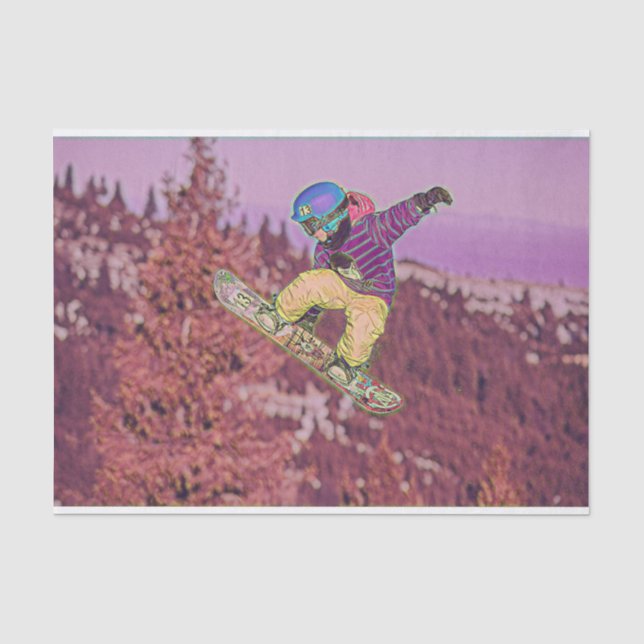 Snowboarding painting tissue paper (Front)