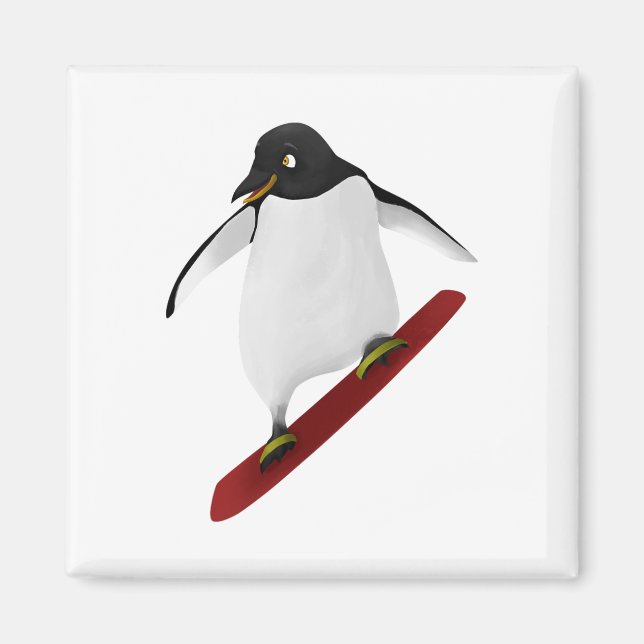 Snowboarding Penguin - Snowboard Snowboarder  Magnet (Front)