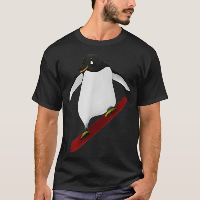 Snowboarding Penguin - Snowboard Snowboarder  T-Shirt (Front)