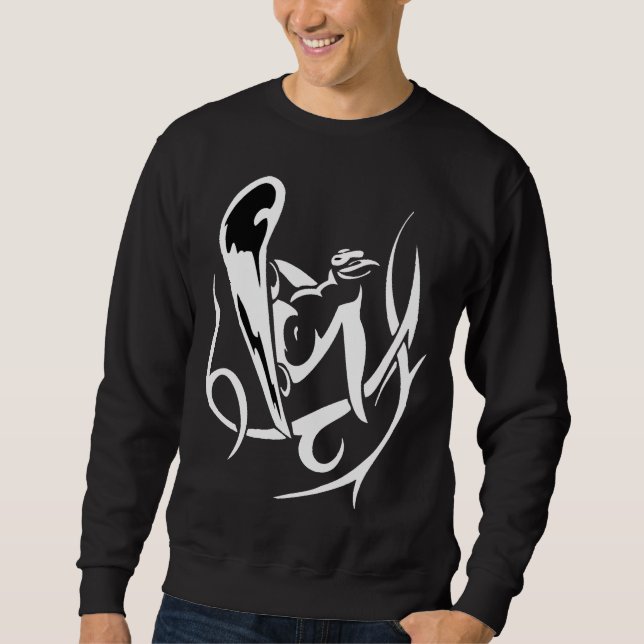 Snowboarding Penguin Sweatshirt (Front)