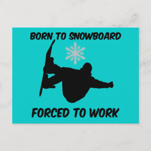 Snowboarding Postcard