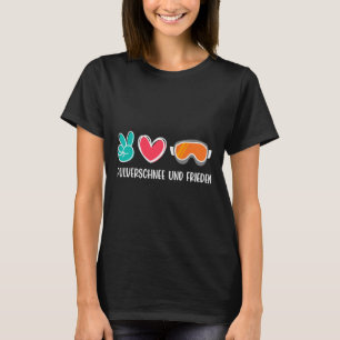 Snowboarding Powder Snow And Peace Funny Snowboard T-Shirt