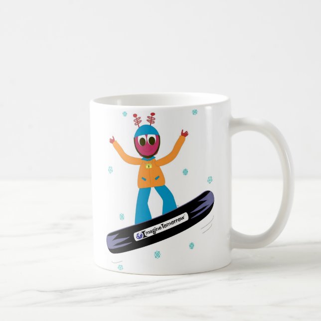 Snowboarding Puterbug Mug (Right)