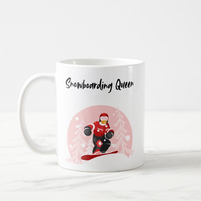 Snowboarding Queen Coffee Mug (Left)