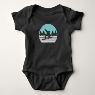Snowboarding Retro Vintage Baby Bodysuit