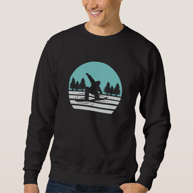 Snowboarding Retro Vintage Sweatshirt (Front)