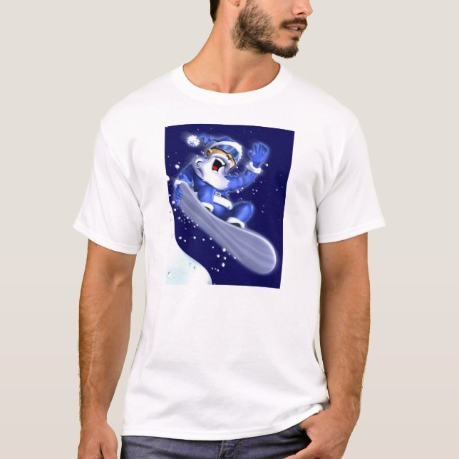 Snowboarding Santa T-Shirt (Front)