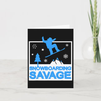 Snowboarding Savage Kids Cool Youth Freestyle Snow Card