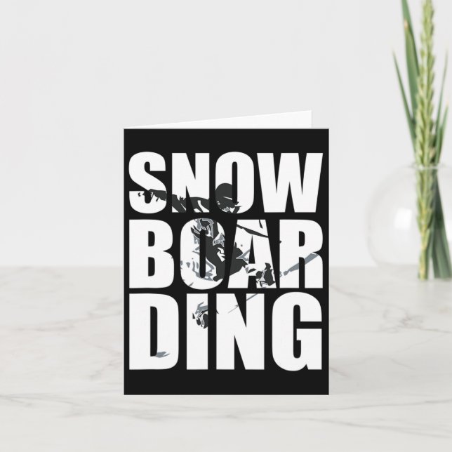 Snowboarding Saying For Wintersport Fans Great Gif Card (Front)