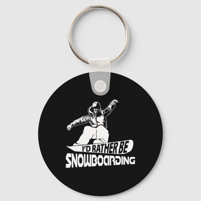 Snowboarding Shirt Snow Boarding Snow Board  Key Ring (Front)
