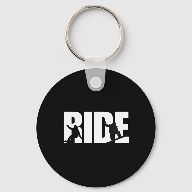 Snowboarding Shirt Snowboarder Snowboard Lover Sno Key Ring (Front)
