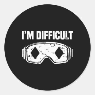 Snowboarding Ski Snowboard Winter Sport Skiing  Classic Round Sticker