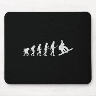 Snowboarding Skiing Snowboarder Winter Funny Evolu Mouse Pad