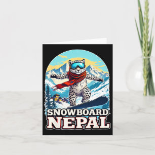 Snowboarding Snow Leopard Adventure In Nepal  Card