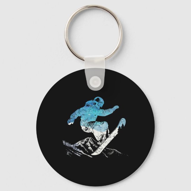Snowboarding Snowboard 10  Key Ring (Front)