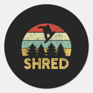Snowboarding Snowboard 4 Classic Round Sticker