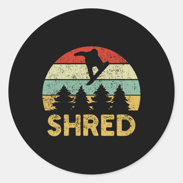 Snowboarding Snowboard 4  Classic Round Sticker (Front)