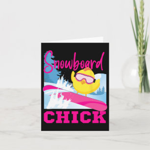 Snowboarding Snowboard Chicken Chick Snowboard Chi Card