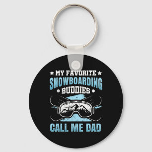 Snowboarding Snowboard Dad Father Vintage My Favor Key Ring