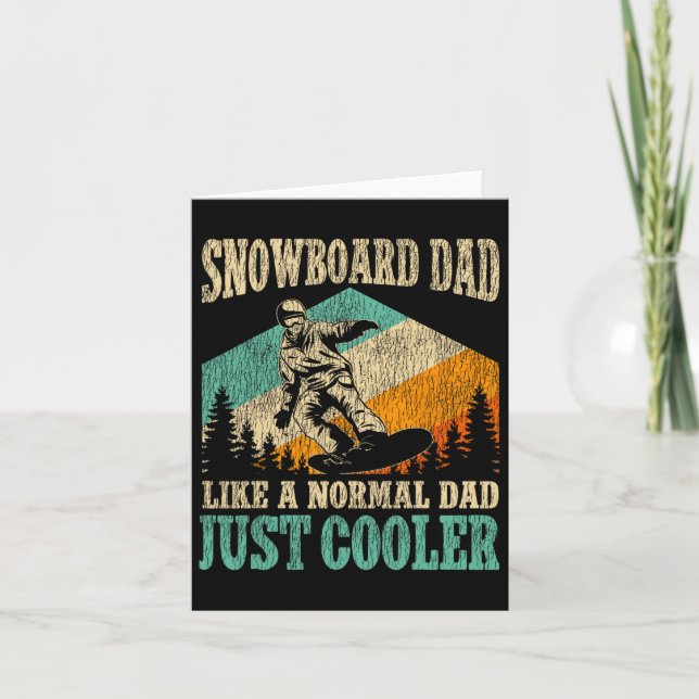 Snowboarding Snowboard Dad Father Vintage Retro Sn Card (Front)