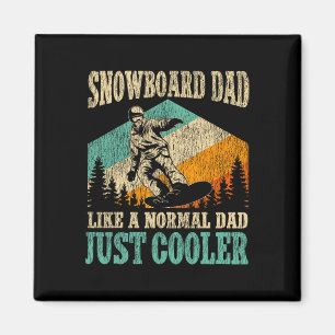 Snowboarding Snowboard Dad Father Vintage Retro Sn Magnet