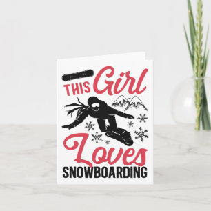 Snowboarding Snowboard Girl Card