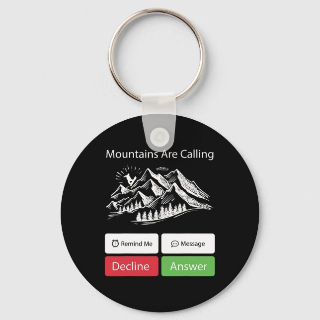 Snowboarding Snowboard Mobile Phone Display Mounta Key Ring (Front)
