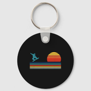 Snowboarding Snowboard Retro 1  Key Ring