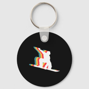 Snowboarding Snowboard Snowboarder Retro  Key Ring