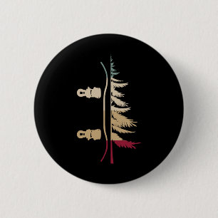 Snowboarding Snowboard Tree Snowboarder Retro  6 Cm Round Badge