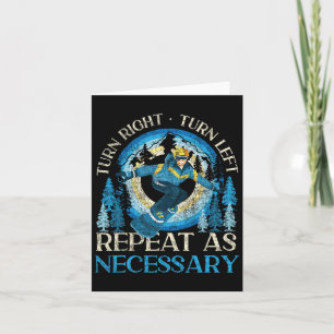Snowboarding Snowboard Turn Right Turn Left Repeat Card