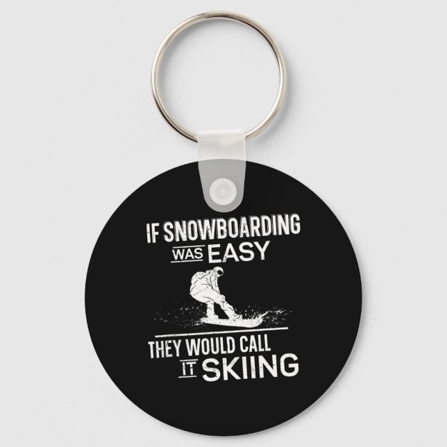 Snowboarding Snowboard Vintage 3  Key Ring (Front)