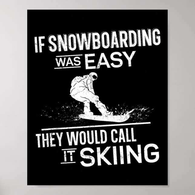 Snowboarding Snowboard Vintage 3  Poster (Front)