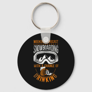 Snowboarding Snowboard Vintage Beer 1  Key Ring