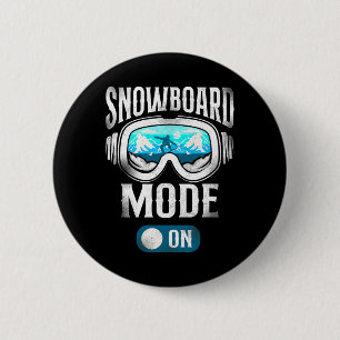 Snowboarding Snowboard Vintage Goggles 6 Cm Round Badge