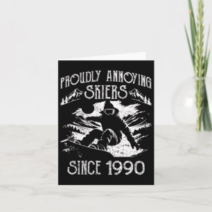 Snowboarding Snowboard Vintage Proudly Annoying Sk Card