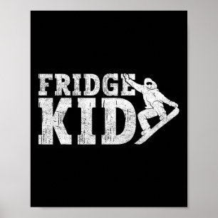 Snowboarding Snowboard Vintage Retro Fridge Kid 1 Poster
