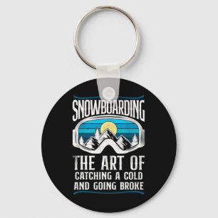 Snowboarding Snowboard Vintage Retro Goggles  Key Ring