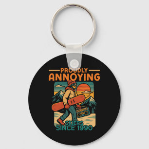 Snowboarding Snowboard Vintage Retro Proudly Annoy Key Ring