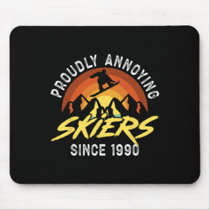 Snowboarding Snowboard Vintage Retro Proudly Annoy Mouse Pad
